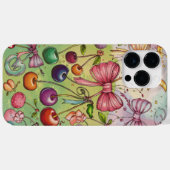 リボンとチェリーパターン  Case-Mate iPhoneケース (裏面 (横))