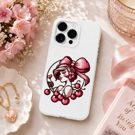 リボンとチェリーパターン Case-Mate iPhone 14 PRO MAXケース