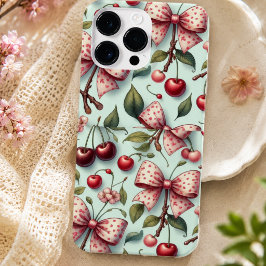 リボンとチェリーパターン Case-Mate iPhone 14 PRO MAXケース