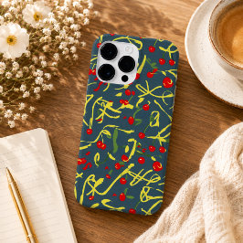 リボンとチェリーパターン Case-Mate iPhone 14 PRO MAXケース