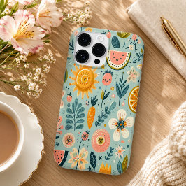 リボンとチェリーパターン Case-Mate iPhone 14 PRO MAXケース