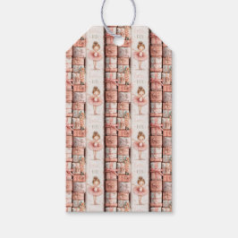 リボンとチュチュの パステルバレエ テーマ ギフトタグ