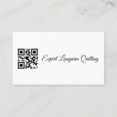 リボンとバラキルトフルカスタマイズ可能なBizカード 名刺 (裏面)