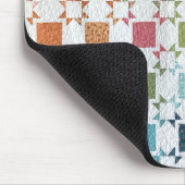 リボンとバラキルトマウスパッド マウスパッド (コーナー)