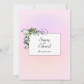 リボンとヒトデのバブル ピンク 招待状 (裏面)