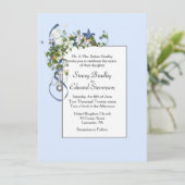 リボンとヒトデの泡(青) 招待状 (スタンド正面)