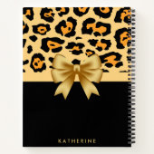 リボンとヒョウの印刷 ノートブック (裏面)