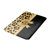 リボンとヒョウの印刷 バスマット (アングル)