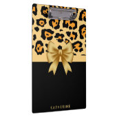 リボンとヒョウ印刷 クリップボード (右)