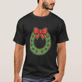 リボンとベリーのリース Tシャツ