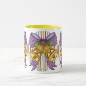 リボンとボウが付いたキュートなクリスマスジングルベル マグカップ (中央)