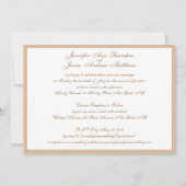 リボンとレースでエレガントな結婚式の招待状 招待状 (正面)