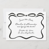 リボンと弓のインク セーブザデート (正面)