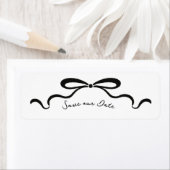 リボンと弓のインク ラベル (インサイチュ)