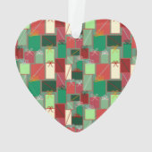 リボンと弓を使ったクリスマスプレゼント オーナメント (裏面)