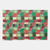 リボンと弓を使ったクリスマスプレゼント キッチンタオル (横)