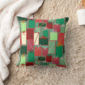 リボンと弓を使ったクリスマスプレゼント クッション (ブランケット)