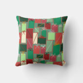 リボンと弓を使ったクリスマスプレゼント クッション (裏面)