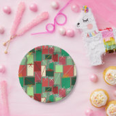 リボンと弓を使ったクリスマスプレゼント ペーパープレート (パーティー)