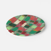 リボンと弓を使ったクリスマスプレゼント ペーパープレート (アングル)