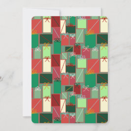 リボンと弓を使ったクリスマスプレゼント 招待状