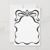 リボンと弓QRコード 出欠カード (裏面)