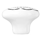 リボンと蝶結びのベビーカー セラミックノブ (側面)