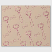 リボンと蝶結びの包装紙 ラッピングペーパー (フラット)