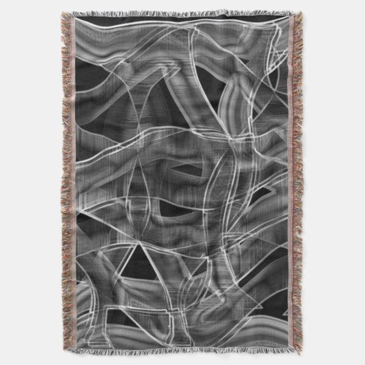リボンのような曲線、エンボス線を打つ スローブランケット (正面縦)
