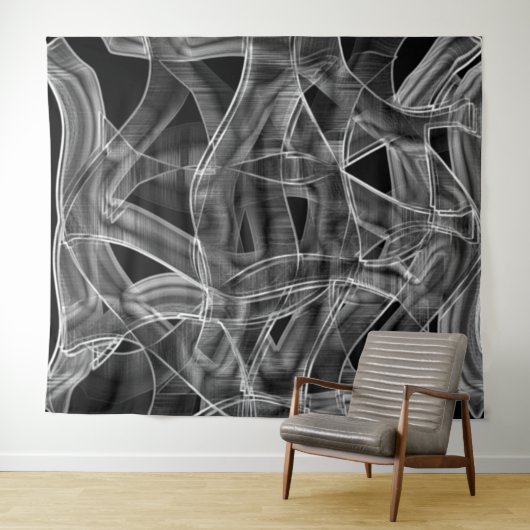 リボンのような曲線、エンボス線を打つ タペストリー (インサイチュ(横))