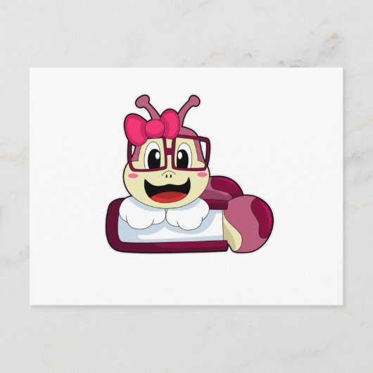 リボンのイモムシ ポストカード (正面)