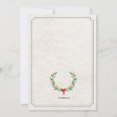 リボンのイースター赤い招待状が付いているバニー 招待状 (裏面)