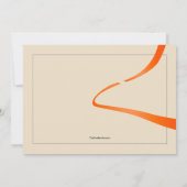 リボンのオープン発表の切断 招待状 (裏面)