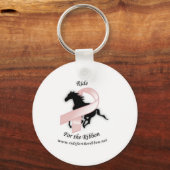 リボンのキーチェーンに乗る キーホルダー (正面)