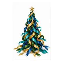 リボンのクリスマスツリー