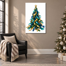 リボンのクリスマスツリー