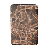 リボンのシェイプのオーバーラップするカーブ、茶色のレリーフ、 浮き彫り バスマット (正面縦)