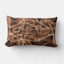 リボンのシェイプのオーバーラップするカーブ、茶色のレリーフ、 浮き彫り