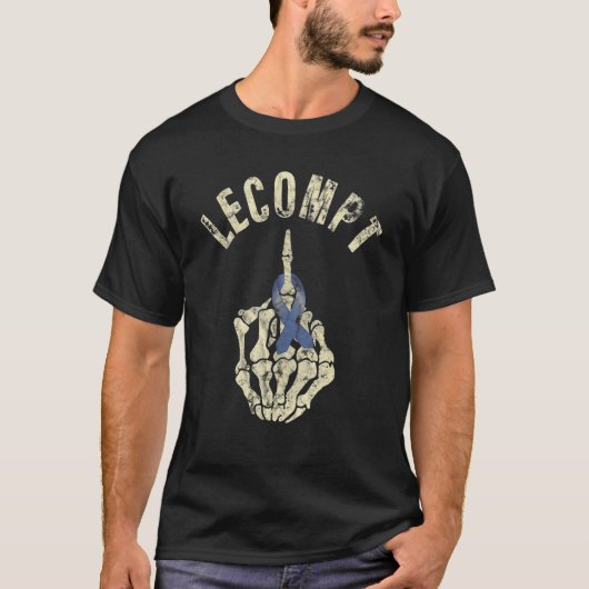 リボンのスケルトン手のボーン Tシャツ (正面)