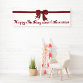 リボンのボーダー赤 + あなたのbackgr。 及びアイディア 横断幕 (インサイチュ)