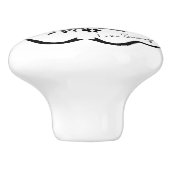 リボンのリボン裁縫 セラミックノブ (側面)