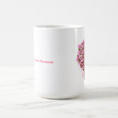 リボンの乳癌の木 コーヒーマグカップ (中央)