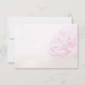 リボンの付いたピンクの芍薬 招待状 (裏面)