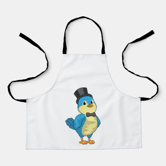 リボンの付いた鳥の花婿 エプロン (正面)