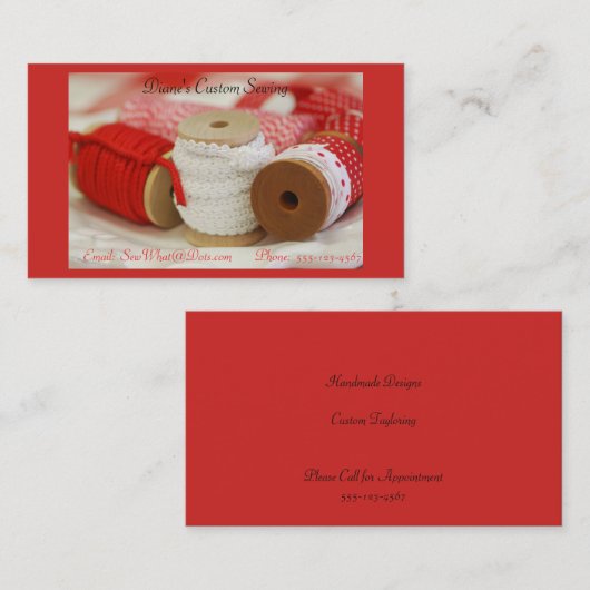 リボンの名刺のスプール 名刺 (正面/裏面)