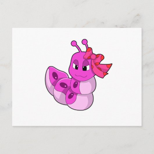 リボンの少女としての毛虫 ポストカード (正面)