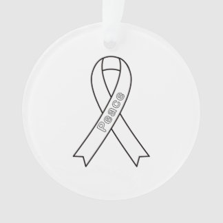 リボンの平和オーナメント オーナメント