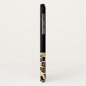 リボンの弓と名前を持つラブリーブラウンジャガープリント Case-Mate iPhoneケース (裏面/左)