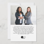 リボンの手書付きクリスマスツリー シーズンカード (裏面)