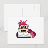 リボンの毛虫 ポストカード (正面/裏面)